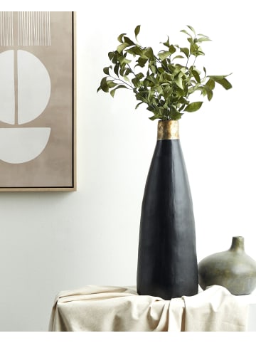 Beliani Dekovase EMONA in Schwarz/Gold - (W) 18 x (H) 54 x (L) 18 cm