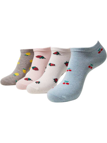 Urban Classics Socken in grey+cream+lightblue+rose