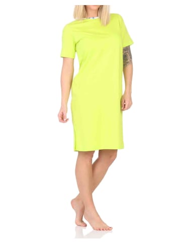 NORMANN Kurzarm Nachthemd floraler Print - 85577 in grün