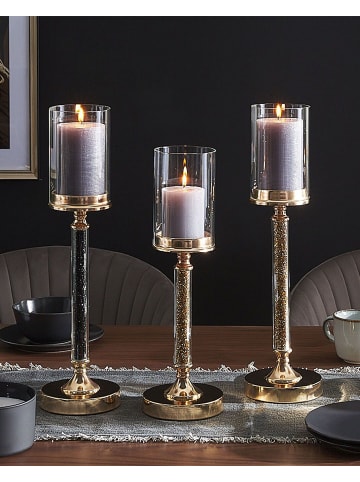 Beliani Kerzenständer ABBEVILLE in Gold - (W) 13 x (H) 48 x (L) 13 cm