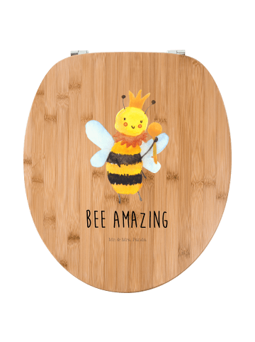 Mr. & Mrs. Panda Klobrille Biene König mit Spruch in Braun