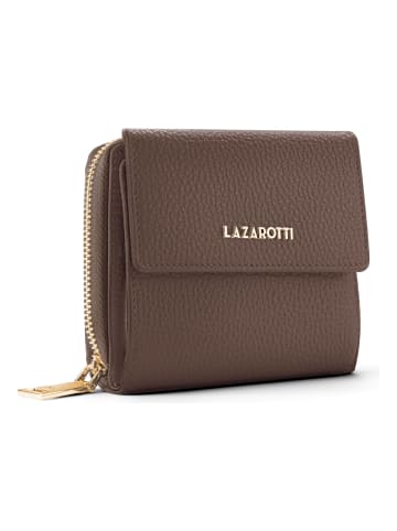 Lazarotti Bologna Leather Zip-Around Geldbörse Leder 12 cm in taupe