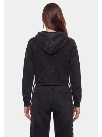 myMo ROCKS Women Hoodie in Black Stone Wash
