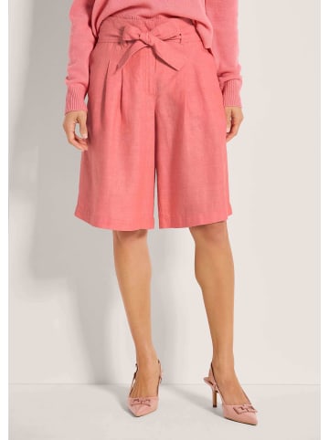 MADELEINE Highwaist-Bermudas aus Leinen in apricot