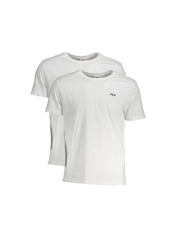 Fila Weiß Herren T-Shirt aus Baumwolle