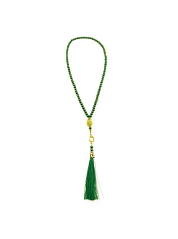 Almina Gebetsketten 45 cm 99 Perlen mit Fransen in Grün