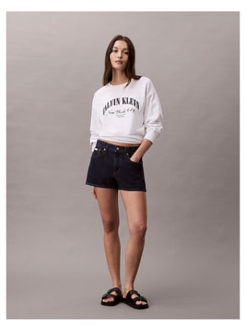 Calvin Klein College Logo Sweatshirt in Weiß