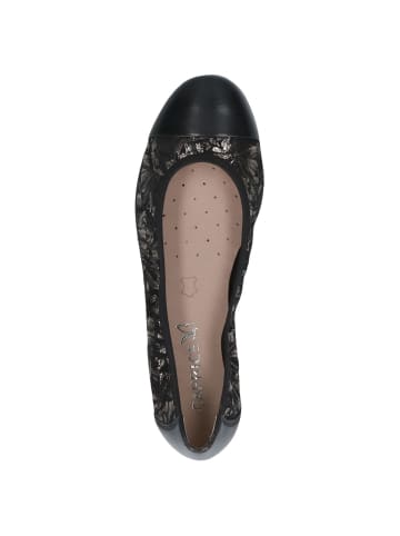 Caprice Ballerina in BLACK/GUNMETAL