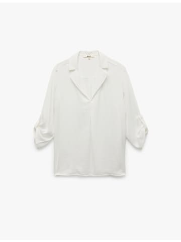 KOTON BLUSE LS in Grauweiß