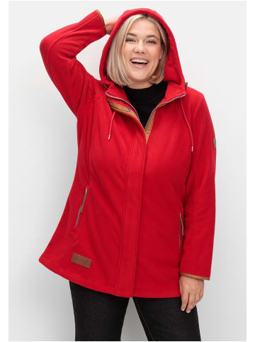 sheego Fleecejacke in rot