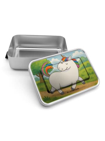 Mr. & Mrs. Panda Brotdose Einhorn Stolzieren Design ohne Spruch in Weiß