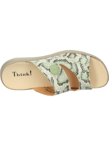 Think! Tieffußbett Pantolette CAMILLA DAMEN in Green/Kombi