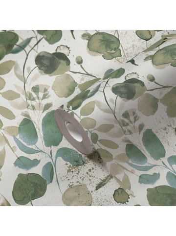 A.S. Création Tapete Leafy Watercolor Dreams in Grün 