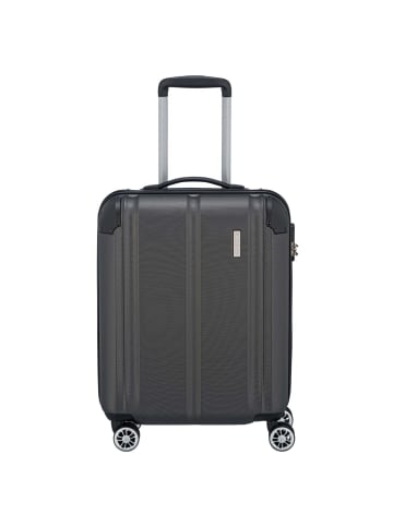 travelite City - 4-Rollen-Kabinentrolley S 55 cm (rot) in anthracite