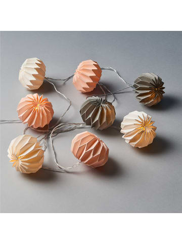 Butlers LED-Lampion-Lichterkette HANAMI in Grau