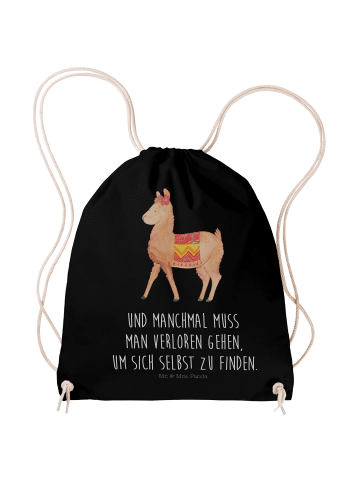 Mr. & Mrs. Panda Stofftasche Alpaka Stolz mit Spruch in Schwarz