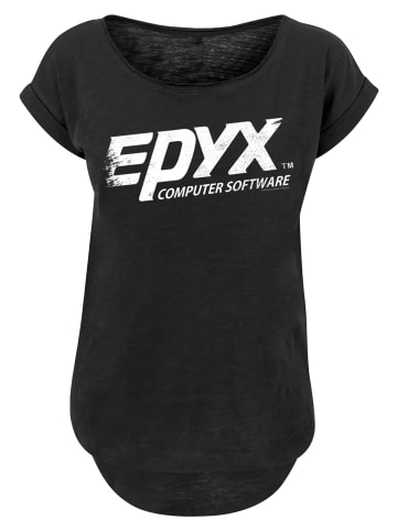 F4NT4STIC Long Cut T-Shirt Retro Gaming EPYX Logo in schwarz