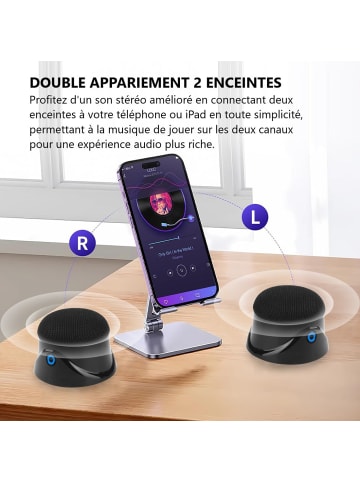 Platyne Magnetischer Bluetooth-Lautsprecher in Schwarz