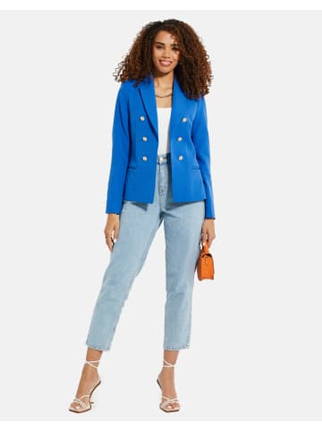 Threadbare Blazer THB Corporal Military Button Blazer in Cobalt Blue