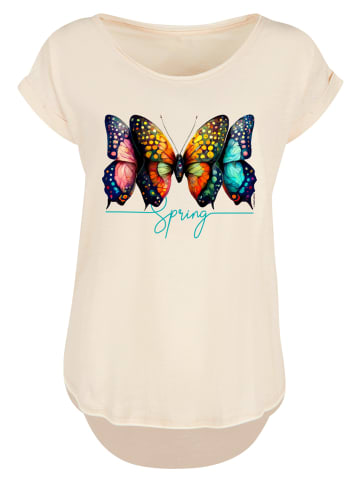 F4NT4STIC Long Cut T-Shirt Schmetterling Illusion Long in Whitesand