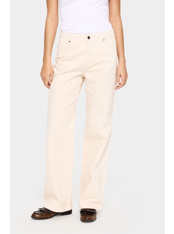 SAINT TROPEZ Jeans IluSZ Gerade Passform in Creme