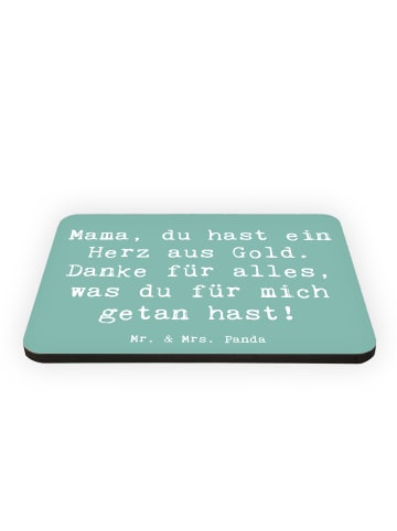 Mr. & Mrs. Panda Magnet Spruch Mama Herz Gold mit Spruch in Meeresbrise