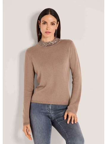 MADELEINE Eleganter Wollpullover mit Stehkragen in mauve