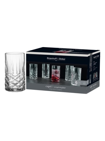 Ritzenhoff & Breker 6-tlg. Longdrinkgläser-Set Capri in 360 ml in transparent