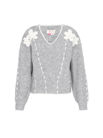 IZIA Women Sweater in light grey melange