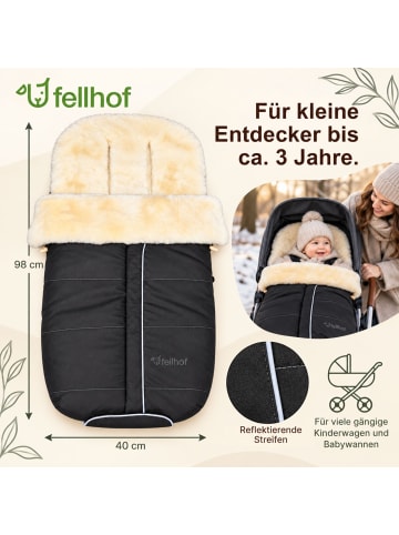 Kinderhaus Blaubär Kinderwagenfellsack CORTINA TOP in Schwarz