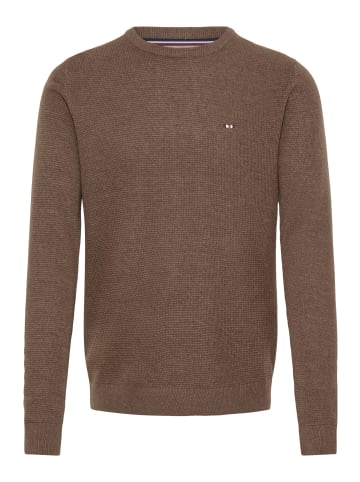 FQ1924 Strickpullover FQGRANBY STRUCTURE CREW NECK in Braun