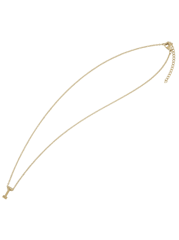 Adeliás Damen Halskette – Buchstabe N aus Edelstahl 45+5 in gold