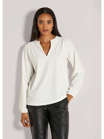MADELEINE Jerseybluse mit Rundhalsausschnitt in wollweiß