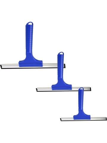 Novaliv Novaliv Sparset Fensterabzieher 23 + 35 + 45 cm Aluleiste mit Gummilip in blau