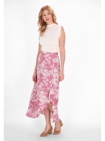 Usha Women Skirt in pink white
