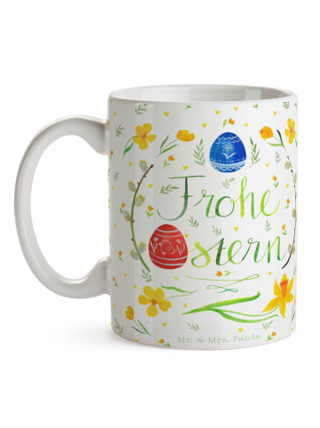 Mr. & Mrs. Panda Kaffeebecher Ostern Frohe Ostern mit Spruch in Weiß