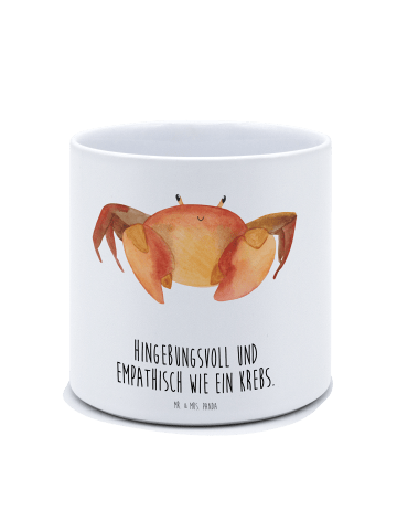 Mr. & Mrs. Panda Pflanzkübel Sternzeichen Krebs mit Spruch in Weiß