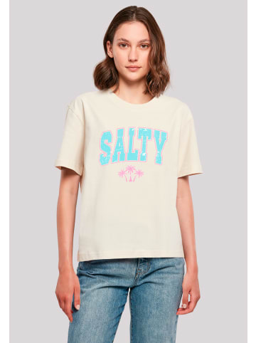 F4NT4STIC Ladies Everyday Tee Beach Summer Vacation Salty in Whitesand
