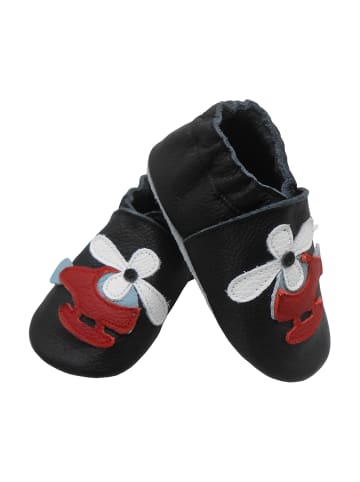 Bemesu Baby Krabbelschuhe aus Leder, weiche Lauflernschuhe mit rutschfester Sohle 