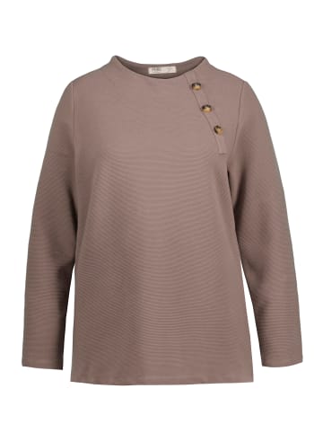 Ulla Popken Sweatshirt in nougatbraun