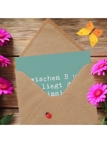 Mr. & Mrs. Panda Einladungskarte Spruch Klarinette Geheimnis mit... in Meeresbrise