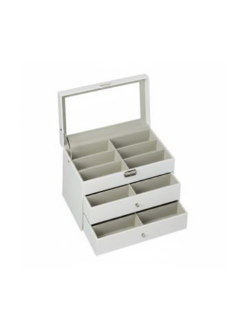 relaxdays Brillenbox in Weiß - (B)33,5 x (H)22,5 x (T)19 cm