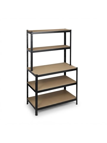 relaxdays Schwerlastregal in Schwarz - (B)100 x (H)180 x (T)60 cm