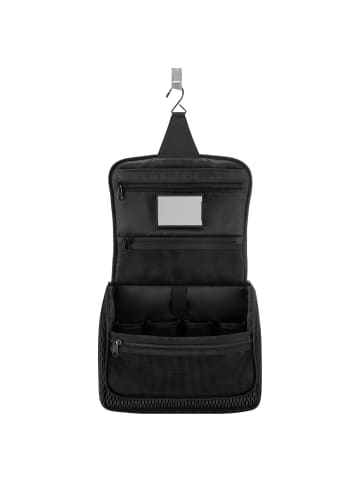 Reisenthel cosmetics toiletbag XL - Kulturbeutel 28 cm (twist navy) in mesh black