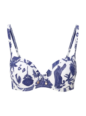 Linga Dore top Bikini in Blue white print