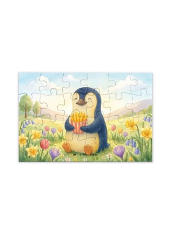 Mr. & Mrs. Panda Puzzle Pinguin Frühling Pommes Design ohne Spruch in Weiß