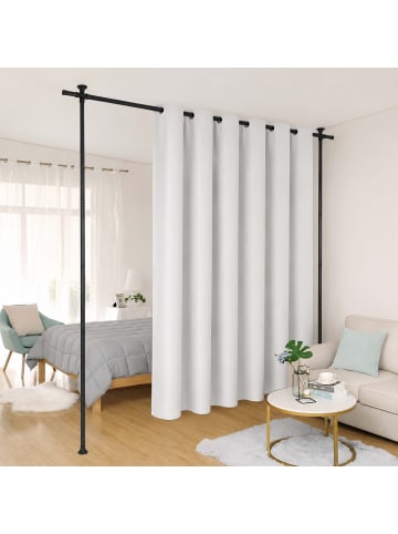 relaxdays Paraventgestell in Schwarz - (B)70-177 x (H)122-305 cm