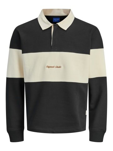 JACK & JONES Junior Sweater JORNORREBRO BLOCKING SWEAT POLO JNR in black