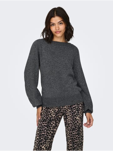 JDY Pullover 'RUE GLITTER' Grau
