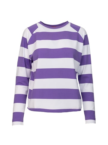 Salzhaut Rundkragen Langarmshirt für Damen in marineblau